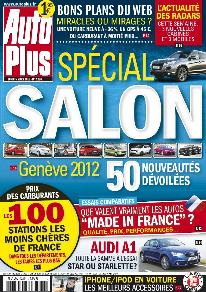 Auto Plus N° 1226 - du 5 au 11 Mars 2012