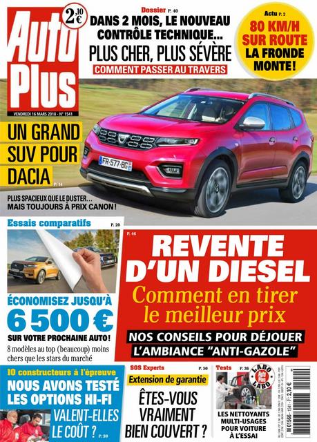 Auto Plus N°1541 - 16 Mars 2018 Pdf