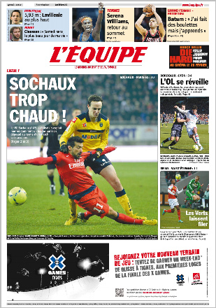 Journal l'Equipe Edition du lundi 18 février 2013