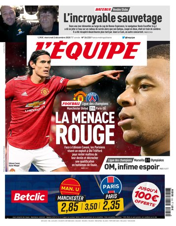 L’equipe du 02 Decembre 2020