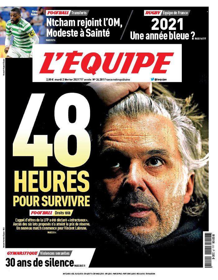 L’equipe du 02 Février 2021