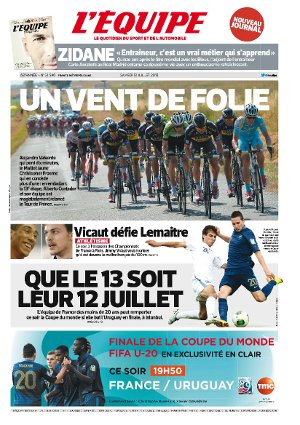 L'Equipe du 13 Juillet 2013