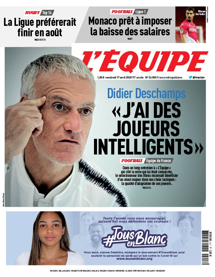 L’equipe du 17 Avril 2020