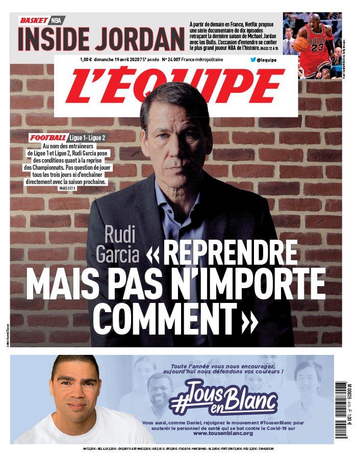 L’equipe du 19 Avril 2020