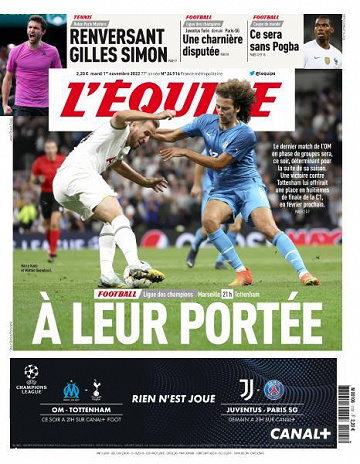 L'equipe du 1er Novembre 2022