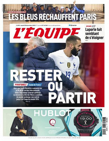 L'equipe du 20 Décembre 2022