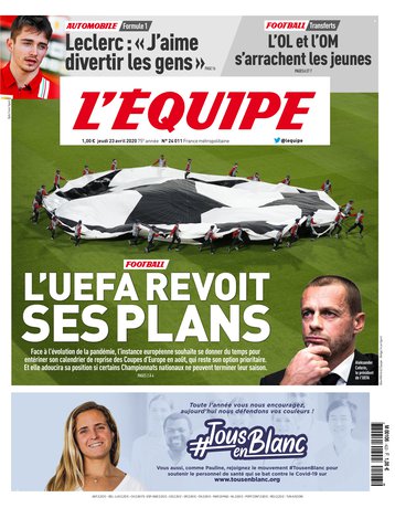 L’equipe du 23 Avril 2020