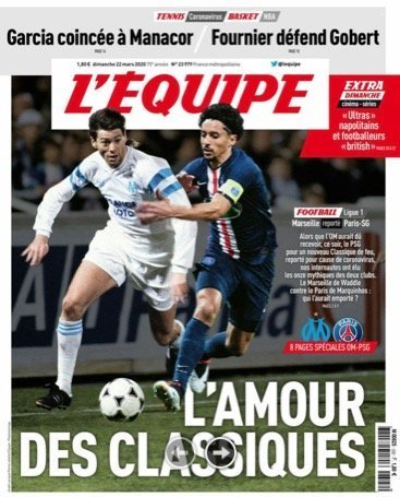 L’équipe du Dimanche 22 Mars 2020