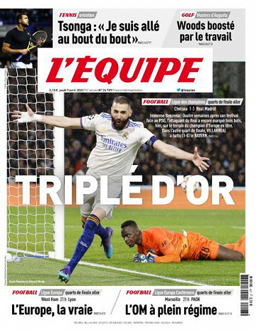 L’equipe du Jeudi 07 Avril 2022