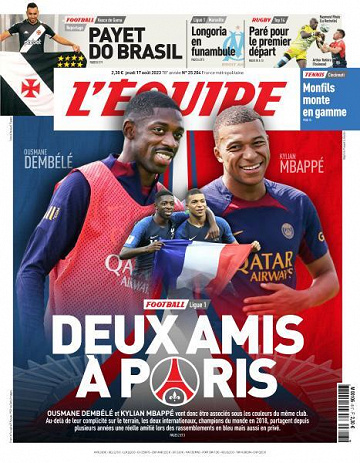 L'equipe du Jeudi 17 Août 2023