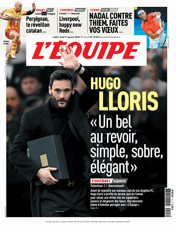 L’equipe du Lundi 1er Janvier 2024