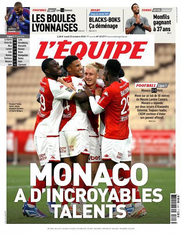 L’equipe du Lundi 23 Octobre 2023