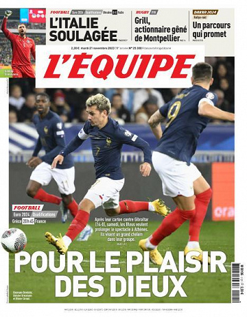 L’equipe du Mardi 21 Novembre 2023