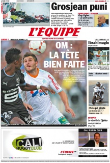 L'equipe Edition du 03 Septembre 2012