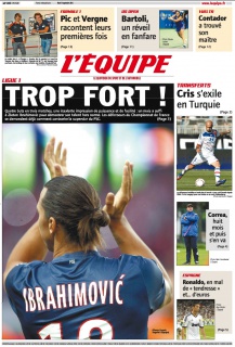 L'equipe Edition du 04 Septembre 2012