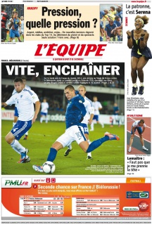 L'equipe Edition du 11 Septembre 2012