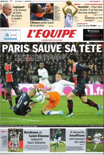 L'equipe Edition du 20 Fevrier 2012