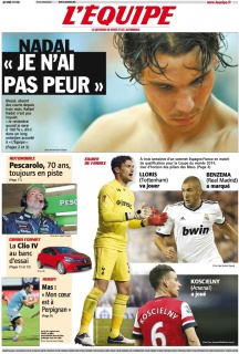 L'equipe Edition du 25 Septembre 2012