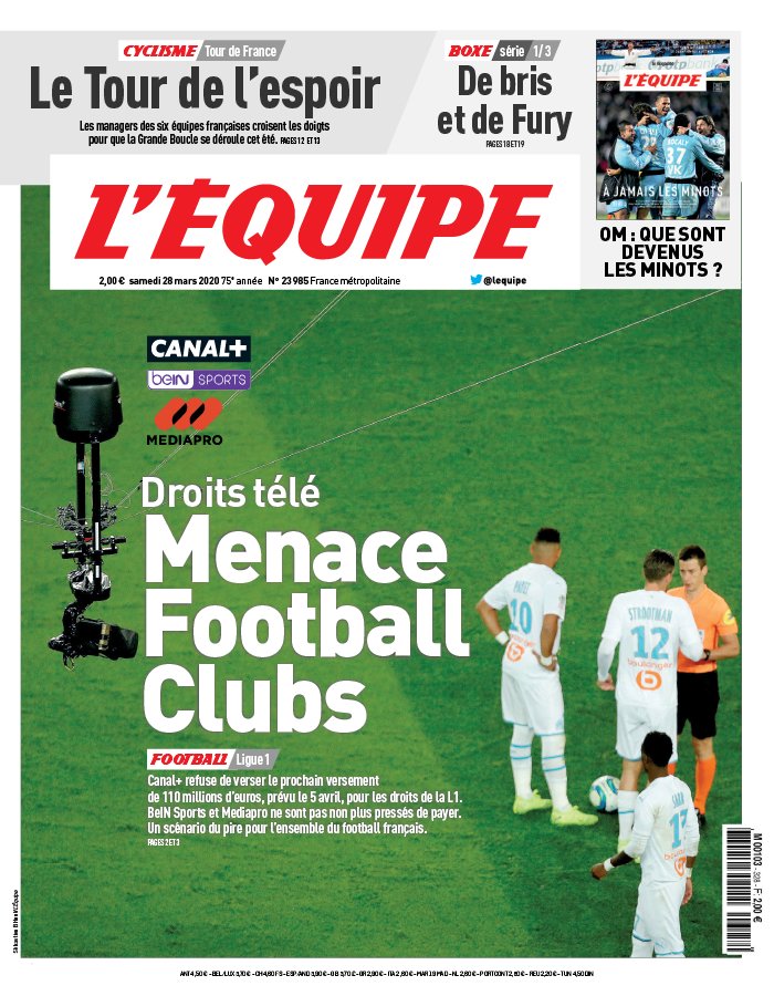 L’equipe + Magazine du 28 Mars 2020