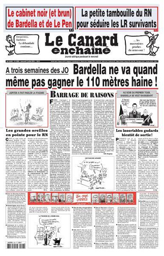 Le Canard Enchaîné du 03 Juillet FRENCH PDF 2024 FRENCH PDF 2024