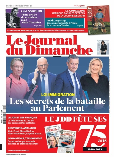 Le Journal du Dimanche - 29 Octobre 2023