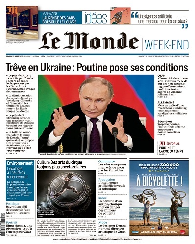 Le Monde du 15 Mars FRENCH PDF 2025