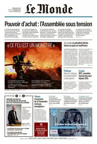 Le Monde du 19 Juillet 2022