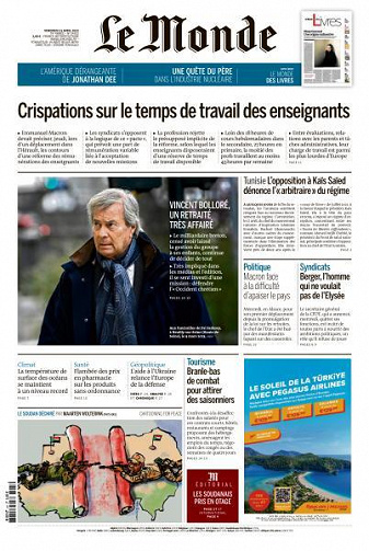 Le Monde du 21 Avril 2023