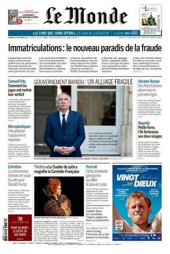 Le Monde du 27 Décembre FRENCH PDF 2024