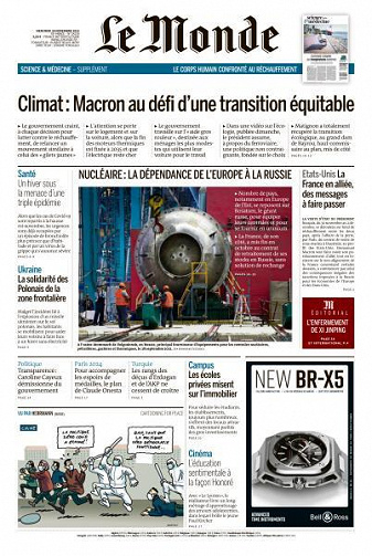 Le Monde du 30 Novembre 2022