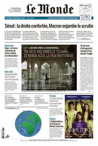 Le Monde du Mardi 26 Septembre 2023