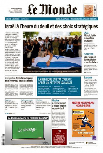 Le Monde du Mercredi 18 Octobre 2023