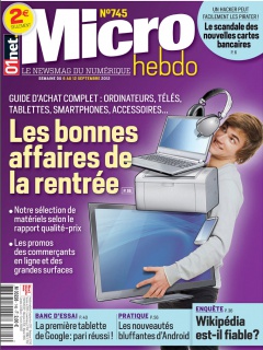 Micro Hebdo N°745 Du 06 au 12 Septe. 2012